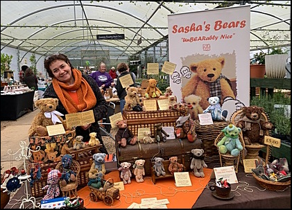 Sasha's Bears stall at Herb Farm Christmas Market