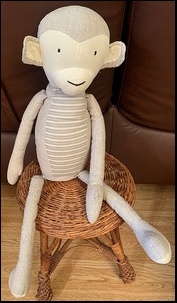 Alex T.'s Maileg Monkey before treatment