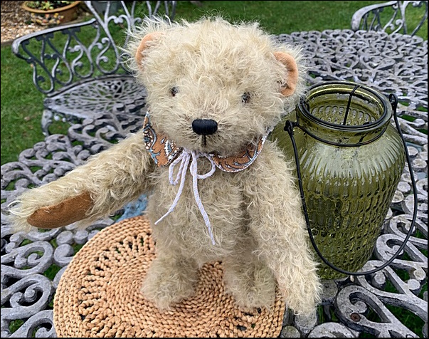 Elizabeth sitting in the garden