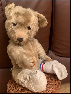 Marion T.'s Big Ted before treatment