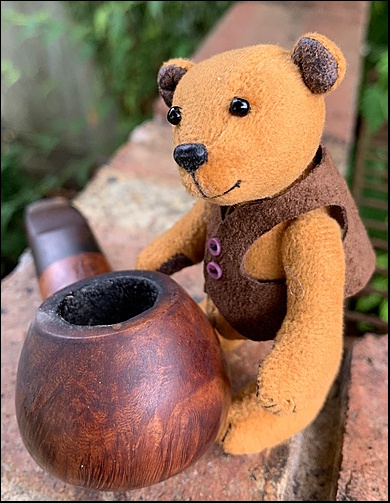Jasper with a pipe