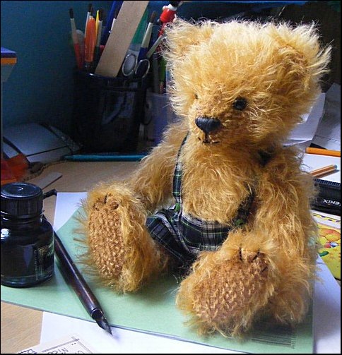 Bernard on the writing desk