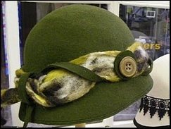 Green cloche with buttons
