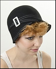 Black cloche with buckle