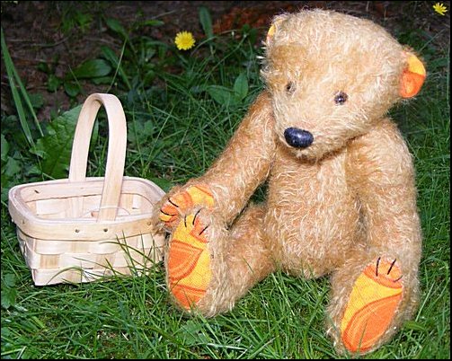 Owen with his basket of fruit