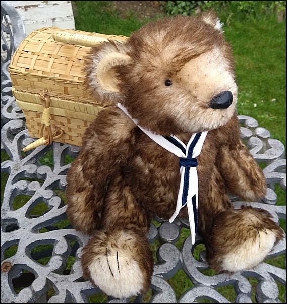 Robert sitting on the garden table